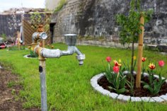 Faucet in the garden Faucet in the garden